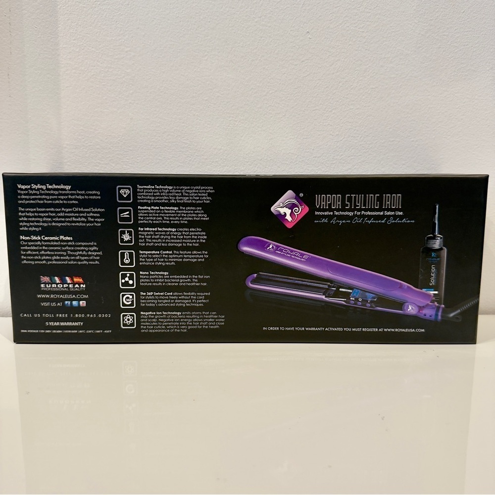New! ROYALE  PRO VAPOR STYLING IRON - Picture 5 of 9